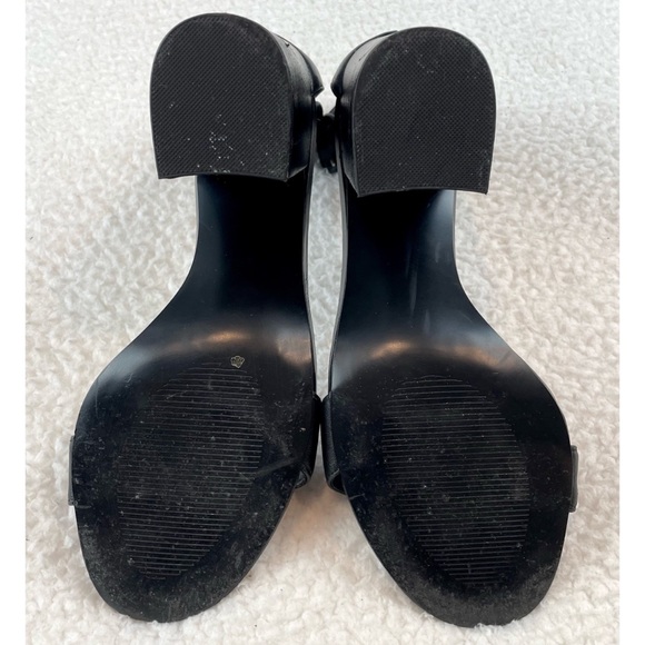 STEVE MADDEN • Friday Black Open-Toe Chunky Block Heeled Ankle Strap Sandals, 9 - Picture 9 of 16